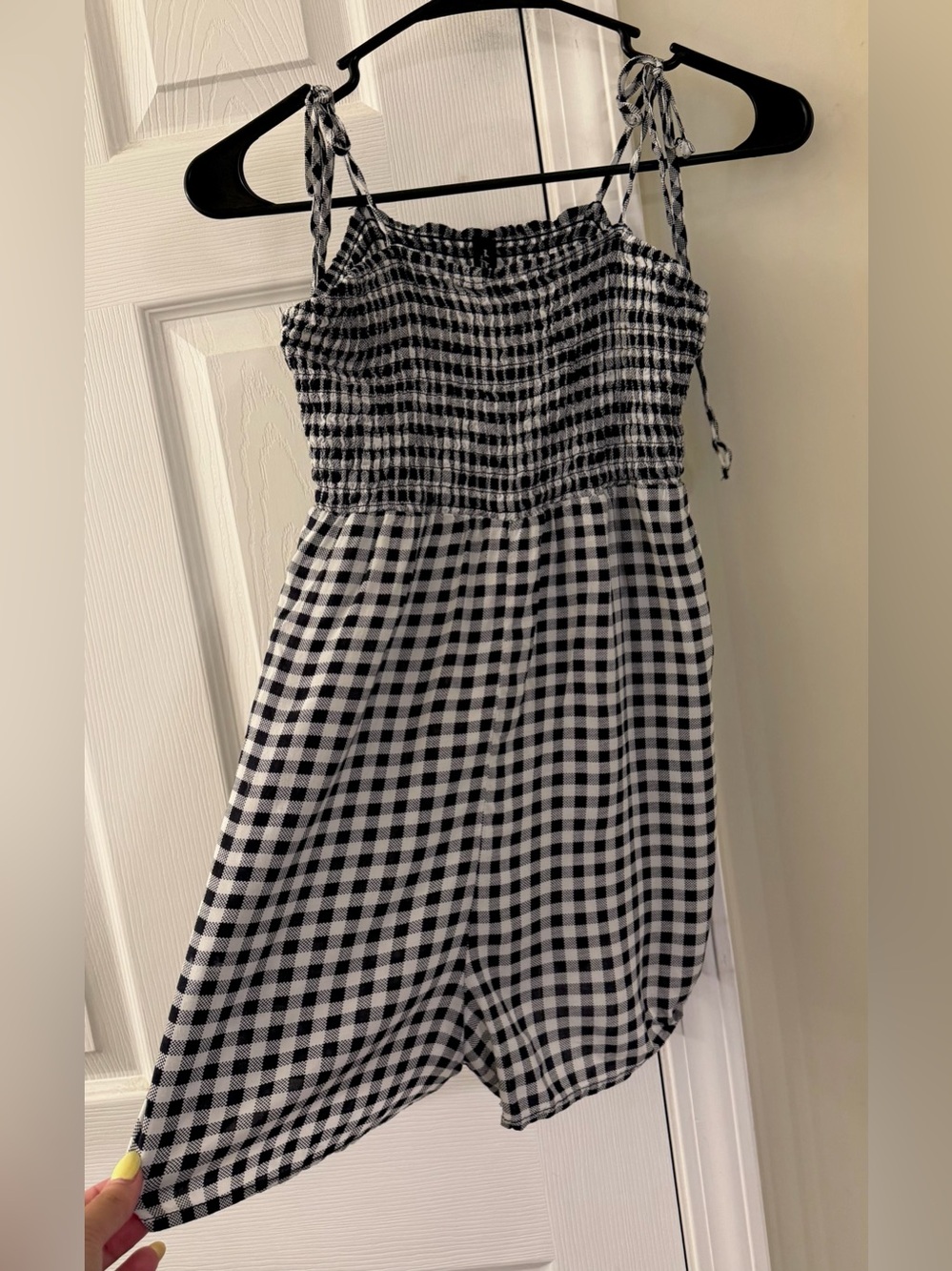 Urban Outfitters Out from Under Izzy Smocked Gingham Romper